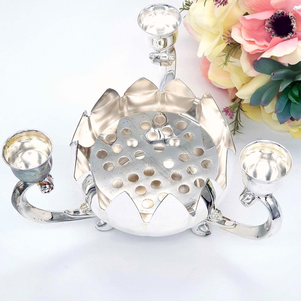 VTG NIB Silverpalted Candle Holder